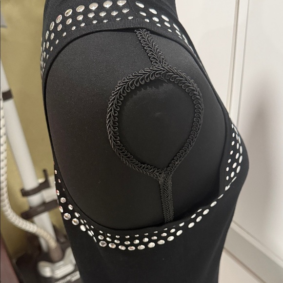 Elegant Black Tank Top with Silver Studs - Picture 5 of 6